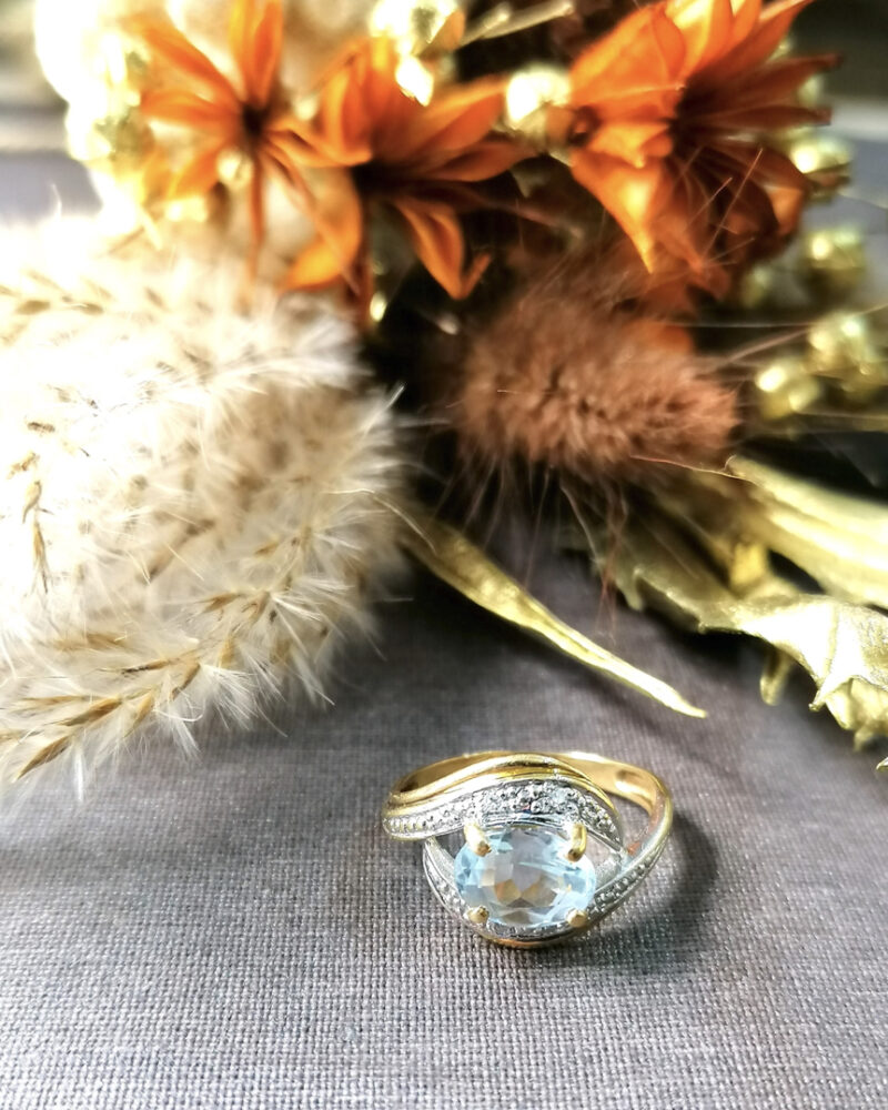 Bague luxe vintage or 18 carats occasion