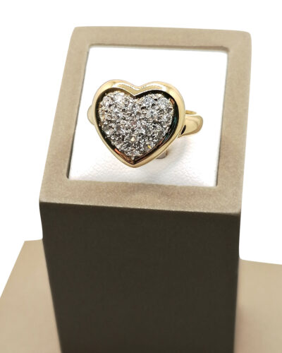 bague coeur occasion or 18 carats