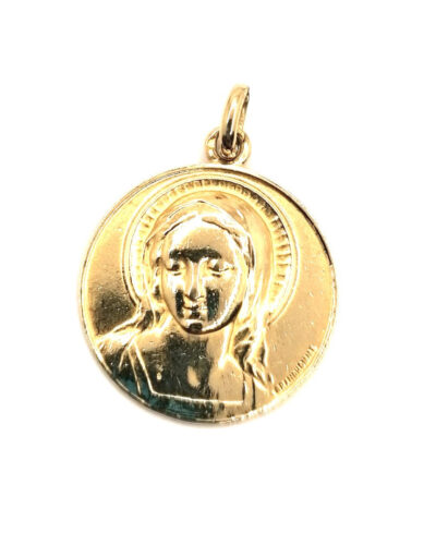 Médaille religieuse or 18k vierge marie Rouen Vannes Nantes Paris